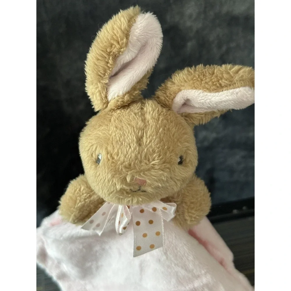 MTY International Bunny Rabbit Lovey Brown Pink Plush Security NEW 12